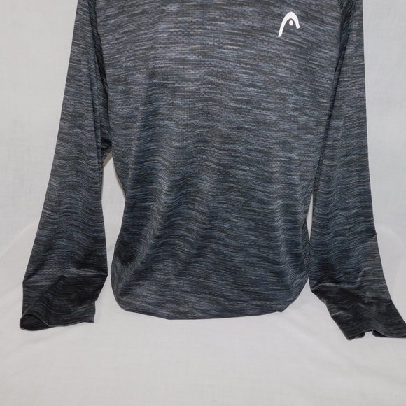 HEAD Mens L Black gray Long Sleeve Activewear Crewneck Shirt - Picture 5 of 9